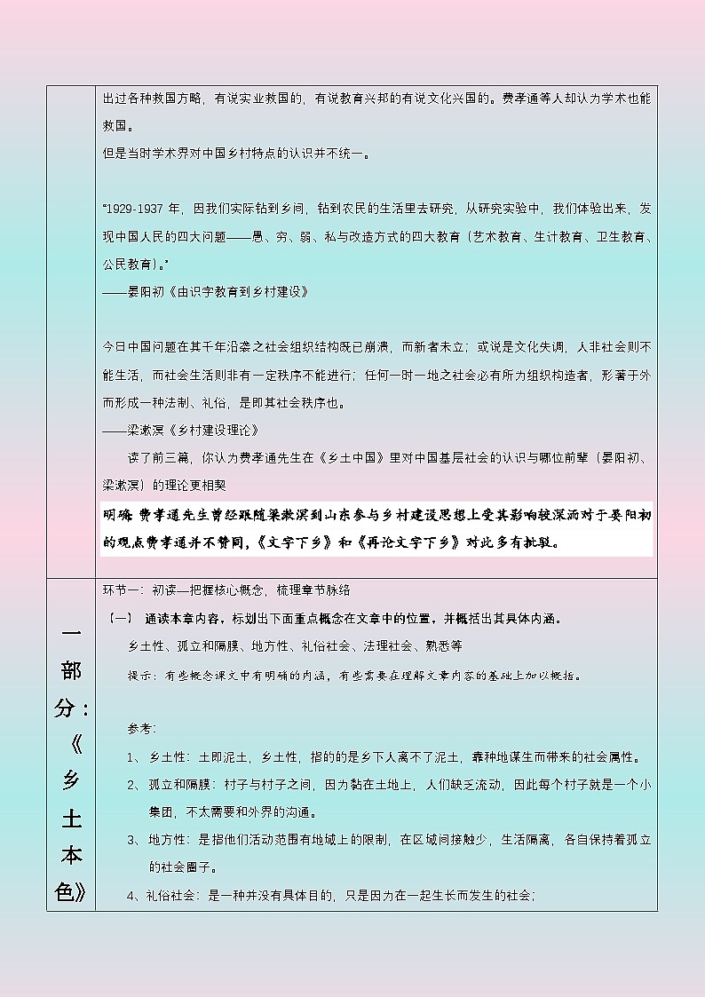 部编版（2023）中职语文基础模块下4.2《乡土中国》教案第2页
