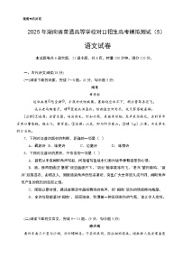 对口高考模拟卷（5）-【中职专用】2025年湖南省普通高等学校对口招生语文模拟测试卷