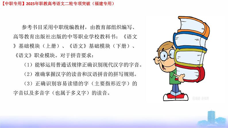 专项01：拼音-【中职专用】2025年职教高考学业考试语文二轮专项突破（福建专用）课件PPT第6页