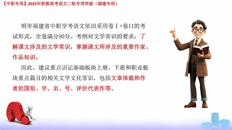 专项06：文学常识-【中职专用】2025年职教高考学业考试语文二轮专项突破（福建专用）课件PPT第3页