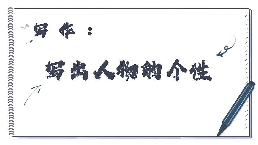 部编高教版2023 中职语文基础模块下册《写作：写出人物的个性》-课件第1页