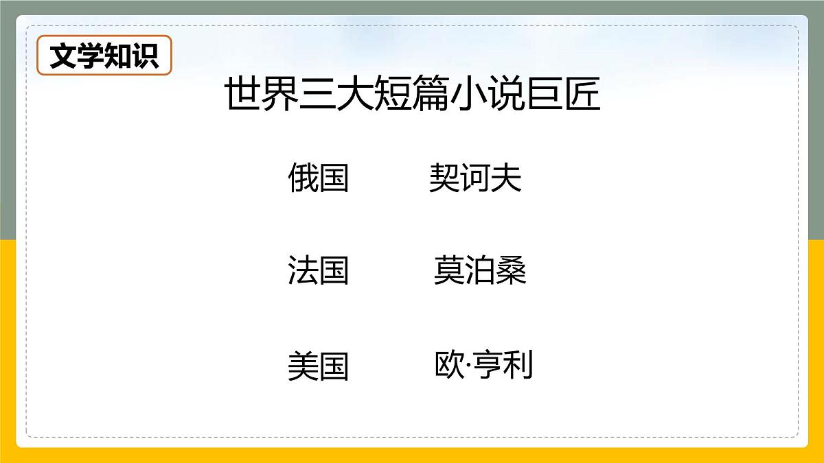 部编高教版2023 中职语文 基础模块上册 第二单元第四课 最后一片叶子-课件第2页