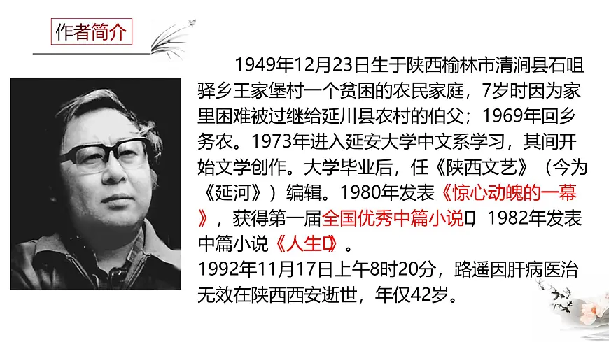 部编高教版2023 中职语文 基础模块上册 第四单元 平凡的世界-课件第7页