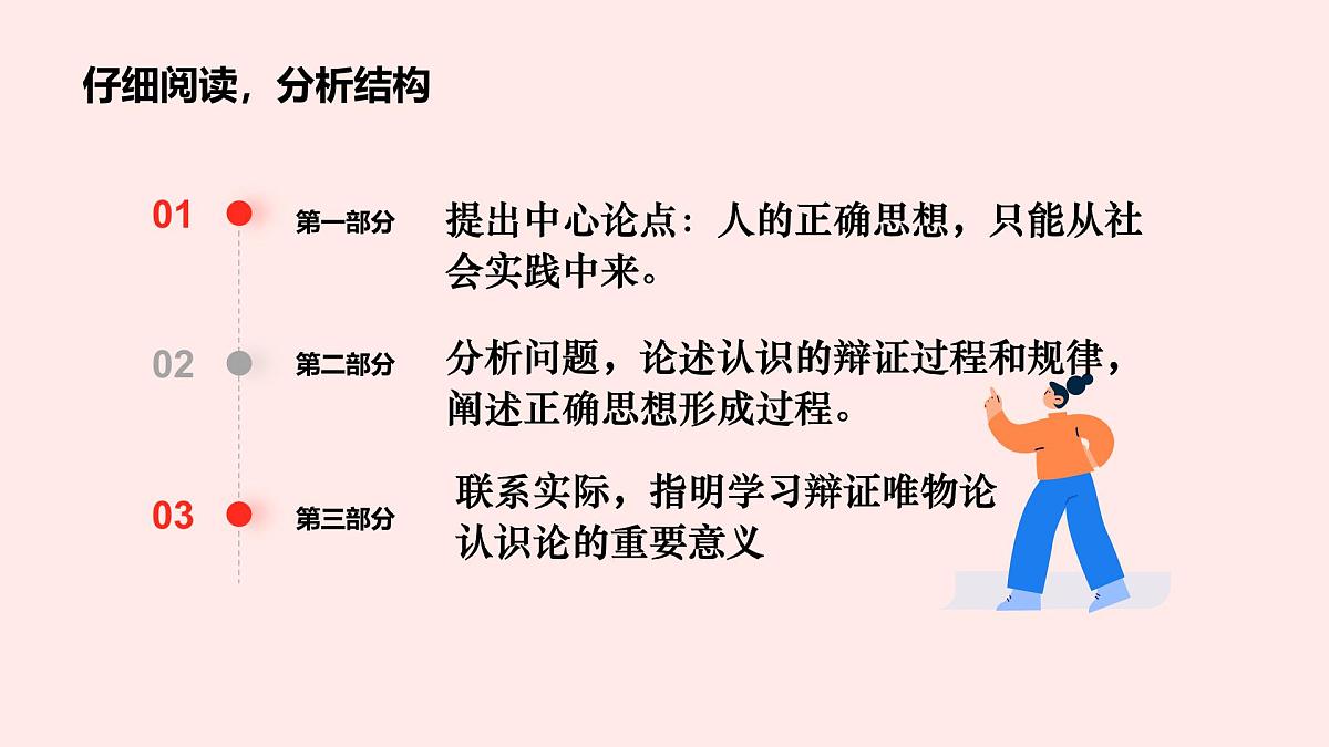 部编高教版2023 中职语文 拓展模块下册 第一单元第2课人的正确思想是从哪里来的 -课件  第7页