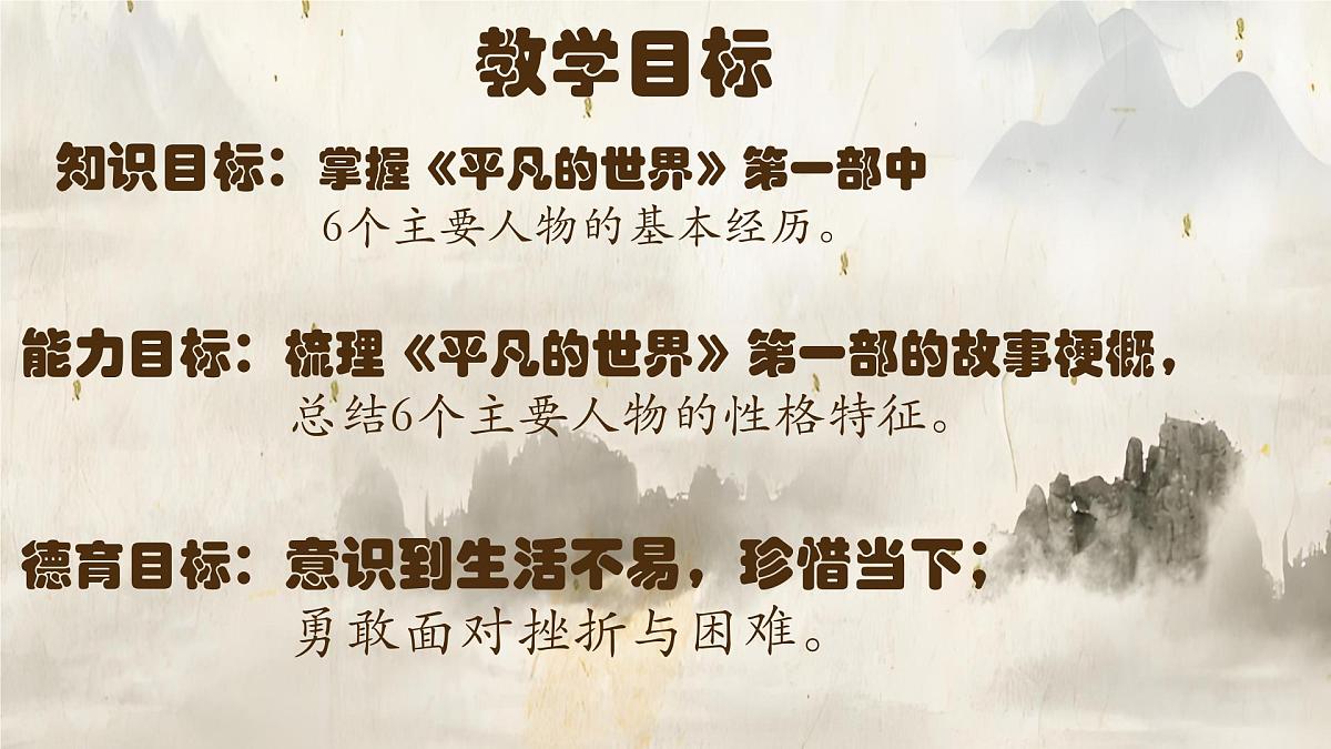中职 语文 部编高教版(2023)  基础模块 上册  第四单元整本书阅读——《平凡的世界》 课件第2页