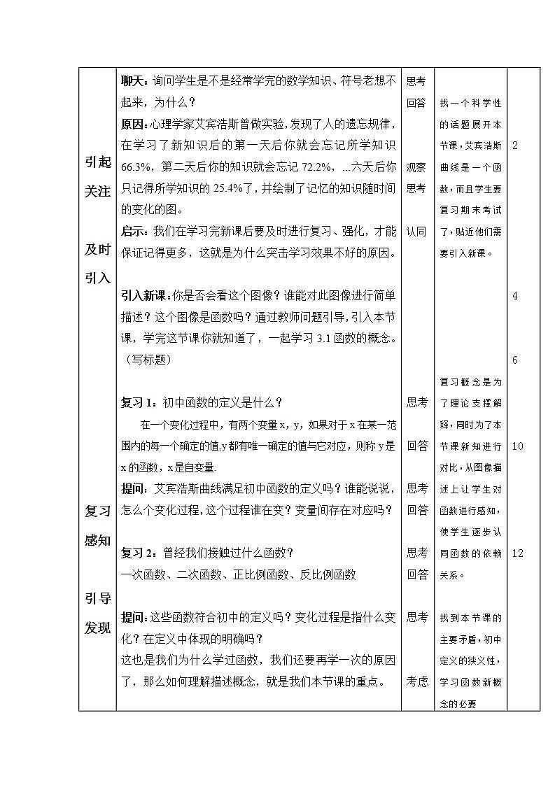 【高教版】中职数学基础模块上册：3.1《函数的概念及表示法》 教案02