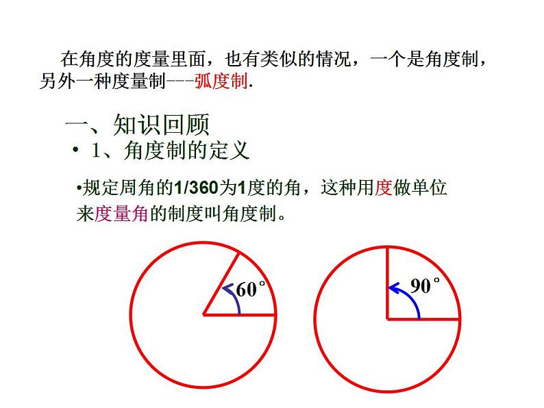 中职数学基础模块上册：5.2《弧度制》ppt课件(B)05