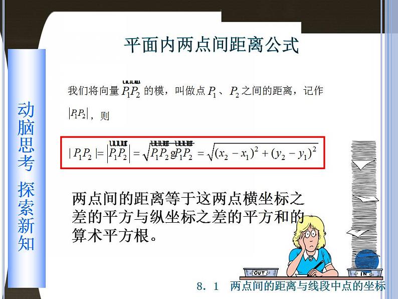 高教版中职数学基础模块下册：8.1《两点间的距离与线段中点的坐标》课件第6页