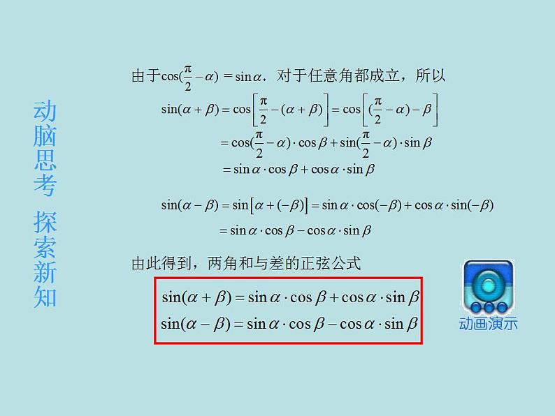 【高教版】中职数学拓展模块：1.1 《两角和与差的正弦公式与余弦公式》课件03