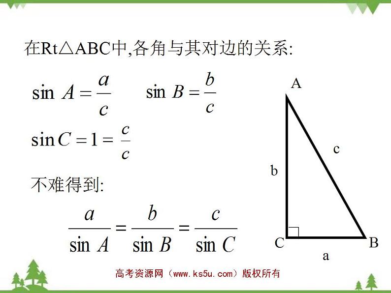 【人教版】中职数学（拓展模块）：1.2《余弦定理、正弦定理》课件03