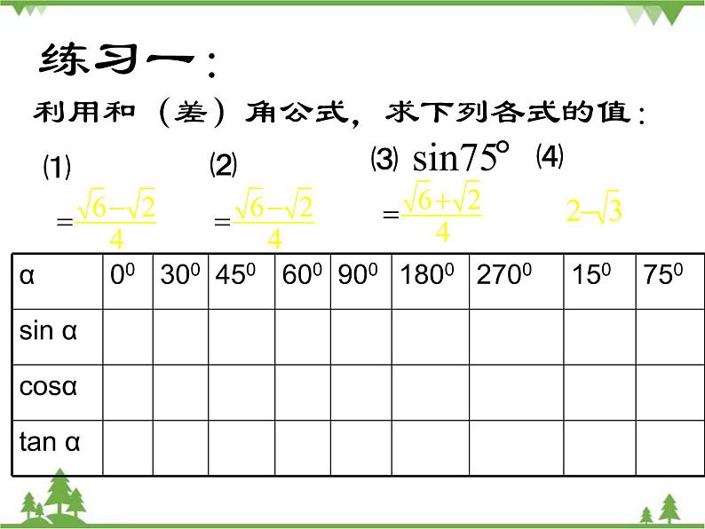 1.1 两角和与差的正弦、余弦、正切公式PPT课件07