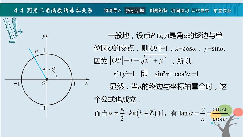 高教版（中职）数学基础模块上册4.4《 同角三角函数的基本关系》 课件04