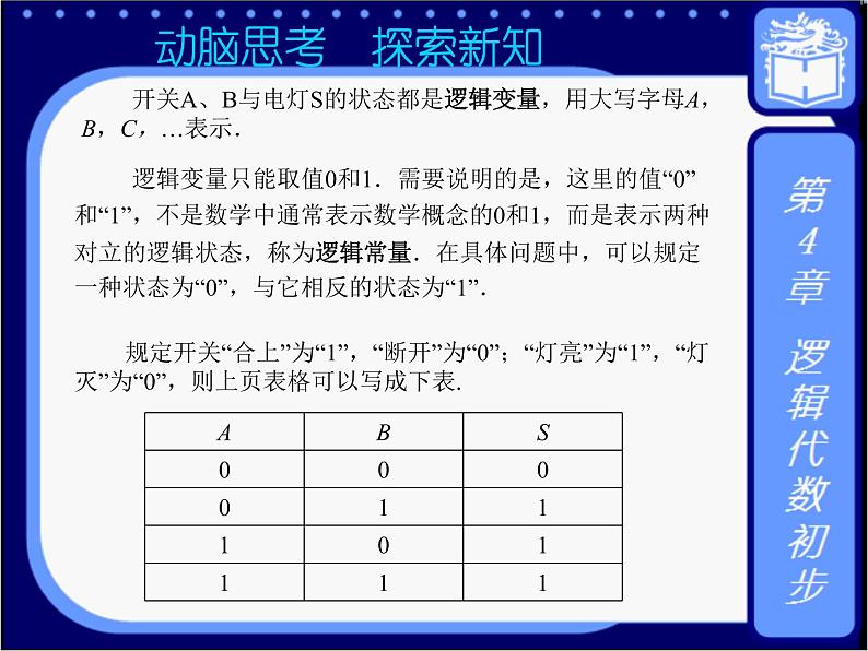 4.2  逻辑变量 课件+教案03