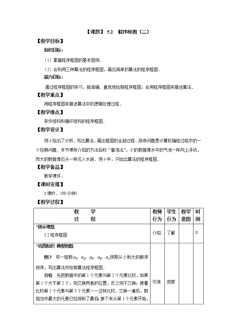 5.2　程序框图(2) 课件+教案01