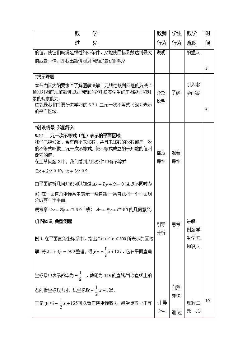 5.2二元线性规划问题的图解法 课件+教案02