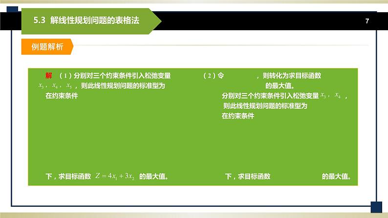 5.3解线性规划问题的表格法 课件+教案07