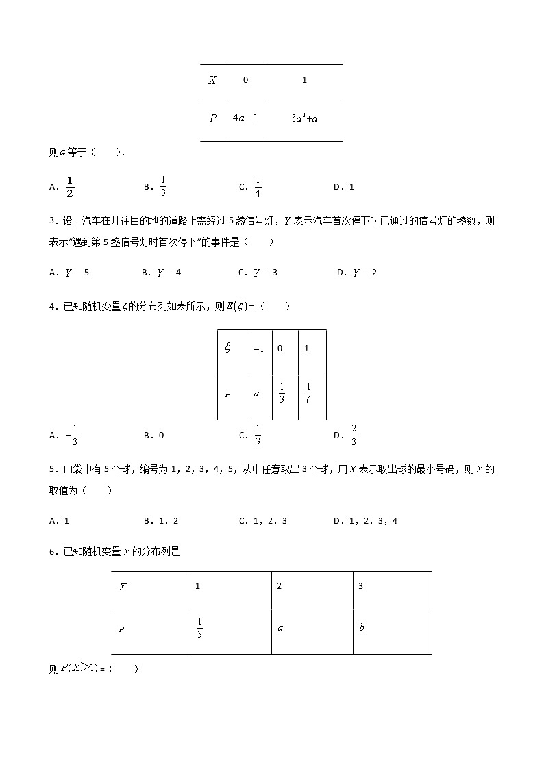 专题九  离散型随机变量及其分布（B卷·能力提升）-【中职专用】高三数学同步单元AB卷（高教版·拓展模块）02