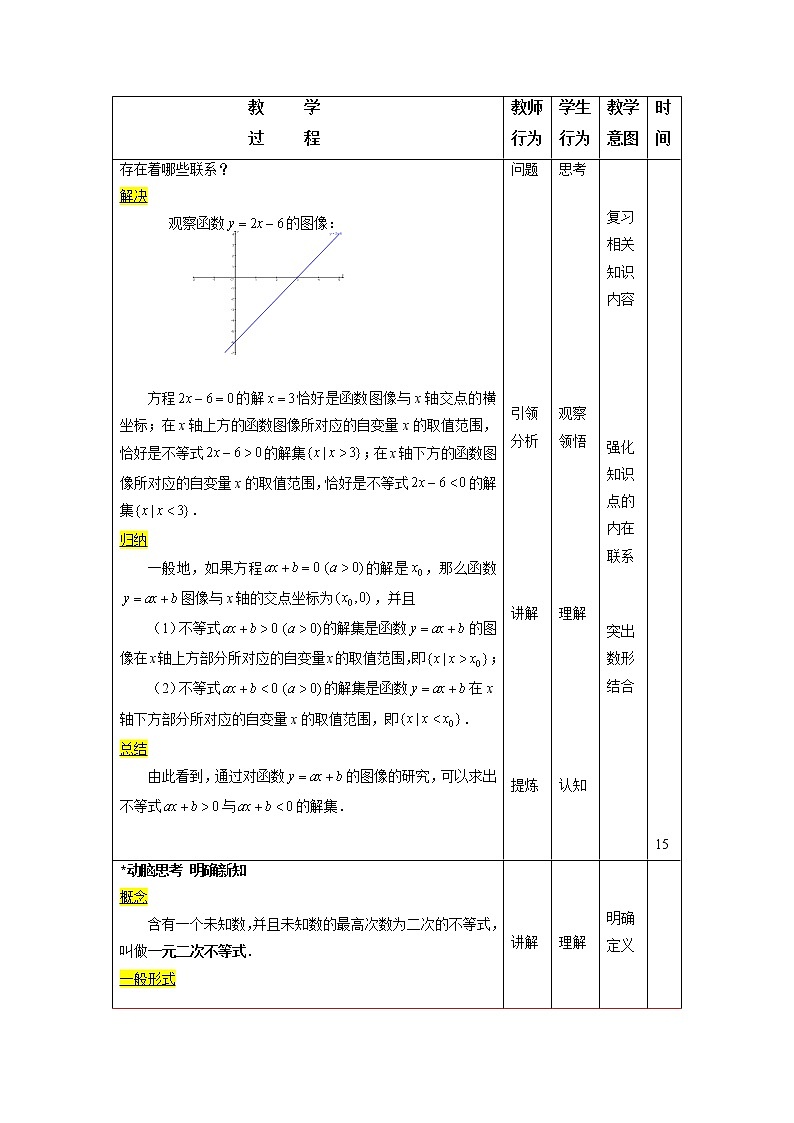 2.1.3 一元二次不等式 教案02