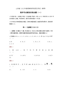 备考2023中职高考数学冲刺模拟卷一（山东适用）