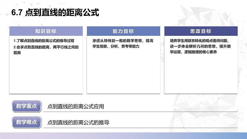 【北师大版中职数学】基础模块下册 6.7 点到直线的距离公式（课件+教案）02