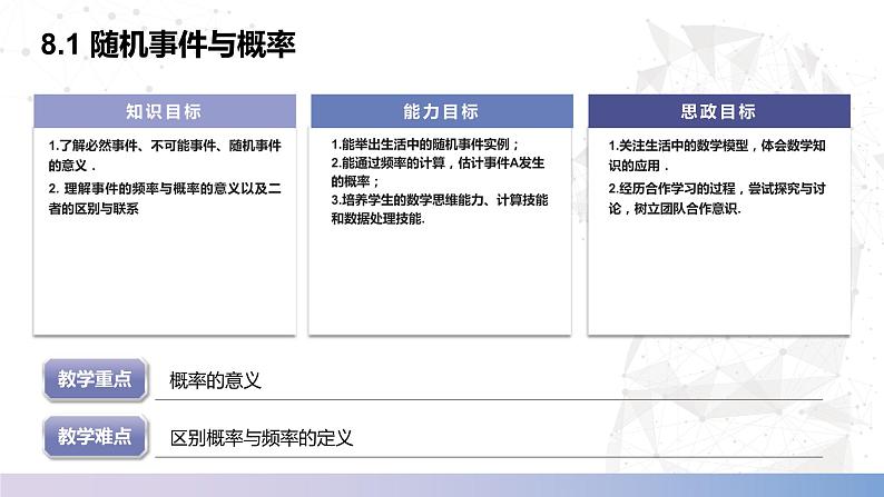 【北师大版中职数学】基础模块下册 8.1随机事件与概率（课件+教案）02