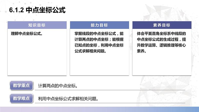 【北师大版中职数学】基础模块下册 6.1.2 中点坐标公式（课件+教案）02