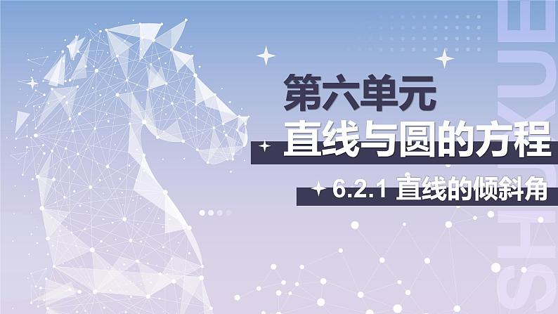 【北师大版中职数学】基础模块下册 6.2.1 直线的倾斜角（课件+教案）01