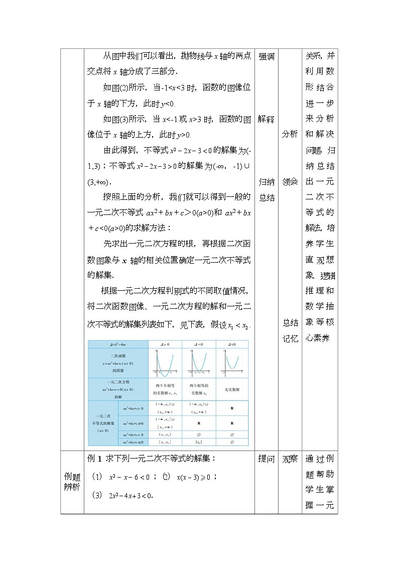 高教版2021 中职数学  基础模块上册 第二章 2.3一元二次不等式（3课时）-课件+教案03
