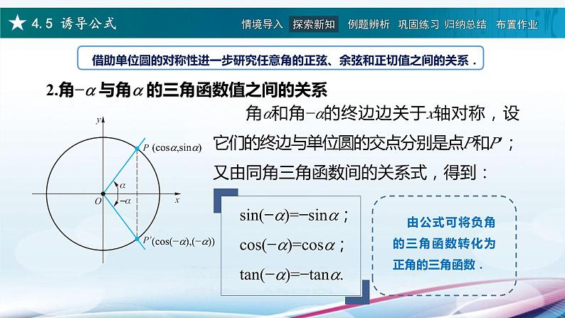 高教版2021 中职数学  基础模块上册 第四章三角函数 4.5诱导公式（4课时）-课件+教案08