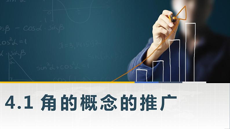 高教版2021 中职数学  基础模块上册 第四章三角函数 4.1角的概念的推广（2课时）-课件+教案01