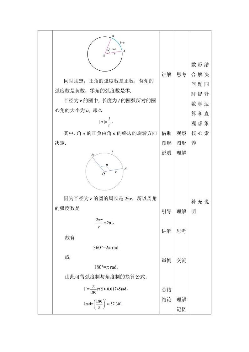 高教版2021 中职数学  基础模块上册 第四章三角函数 4.2弧度制（2课时）-课件+教案03