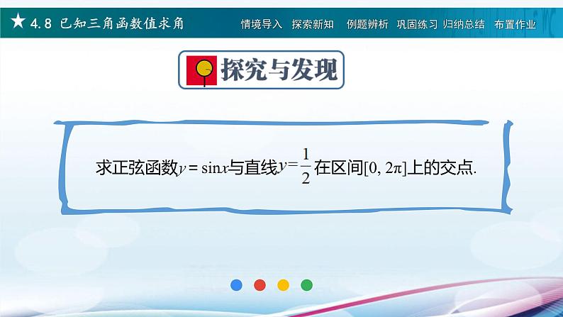 高教版2021 中职数学  基础模块上册 第四章三角函数 4.8已知三角函数值求角（2课时）-课件+教案05