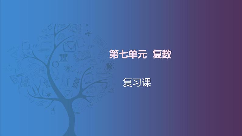 【北师大版中职数学】拓展模块一 下册 第七单元《复数》单元复习 课件+教案01