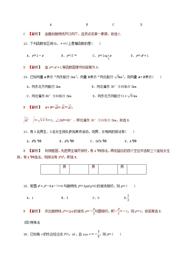 【备战2024中职高考】中职数学 二轮复习 专题模拟卷选择题、填空题综合测试卷(一)（教师版）第3页