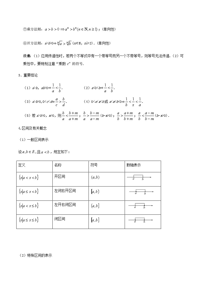 【备战2024年中职高考】中职数学 一轮复习专题训练（考点讲与练）专题03  不等式的基本性质及区间（讲）.zip02