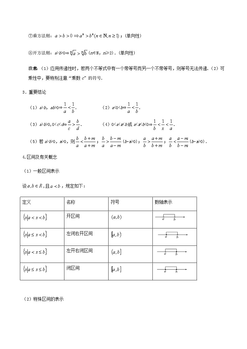 【备战2024年中职高考】中职数学 一轮复习专题训练（考点讲与练）专题03  不等式的基本性质及区间（讲）.zip02