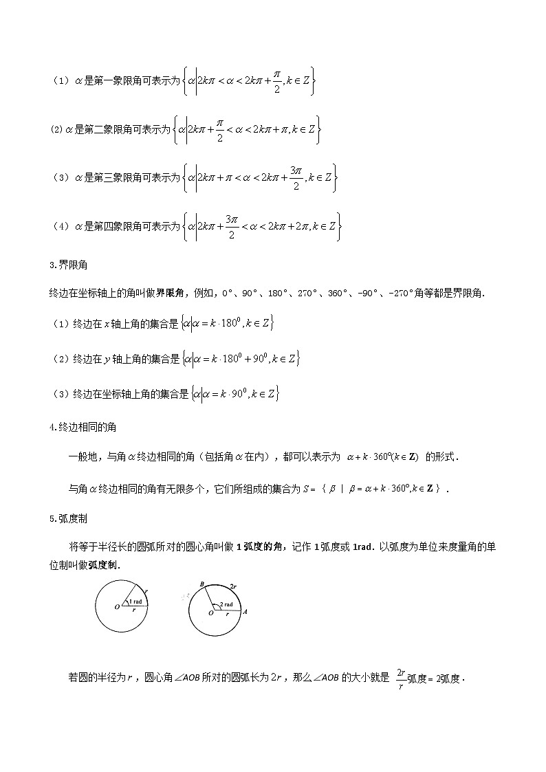 【备战2024年中职高考】中职数学 一轮复习专题训练（考点讲与练）专题13任意角和弧度制（讲）.zip02
