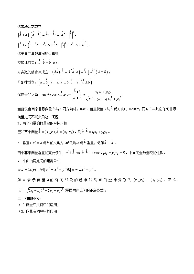 【备战2024年中职高考】中职数学 一轮复习专题训练（考点讲与练）专题26 平面向量的数量积（讲）.zip02