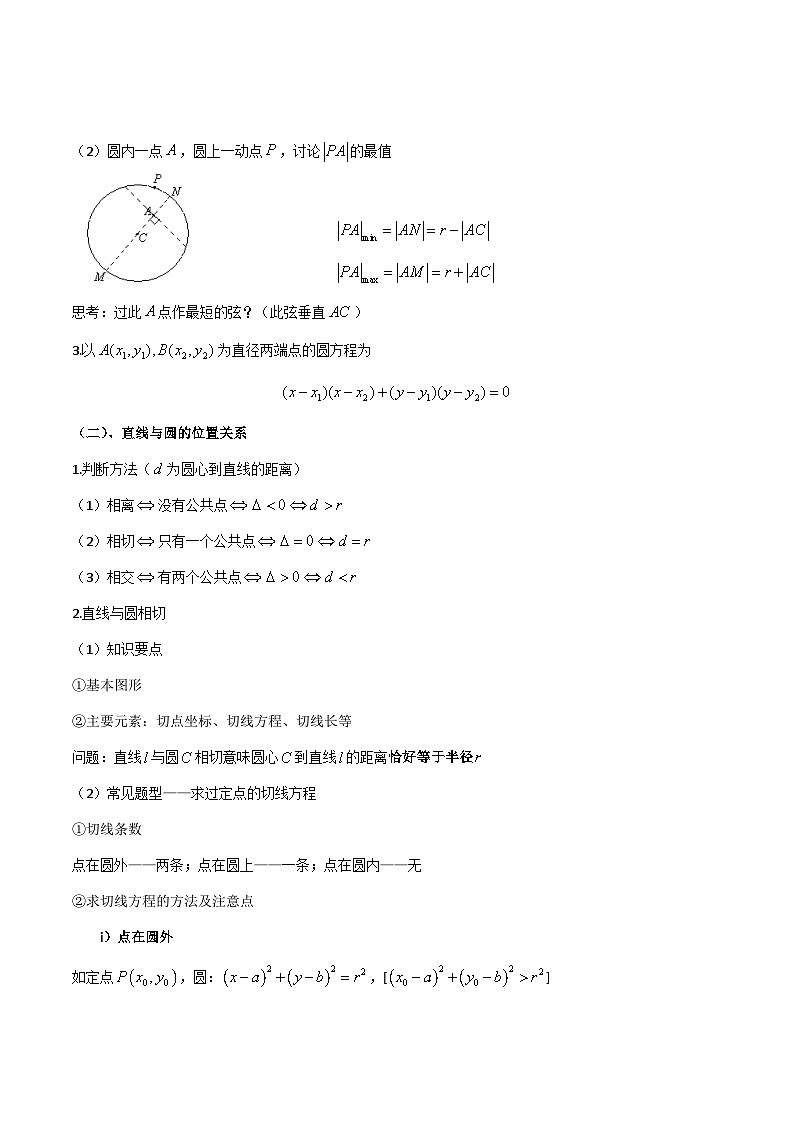 【备战2024年中职高考】中职数学 一轮复习专题训练（考点讲与练）专题29 直线与圆、圆与圆的位置关系（讲）.zip02