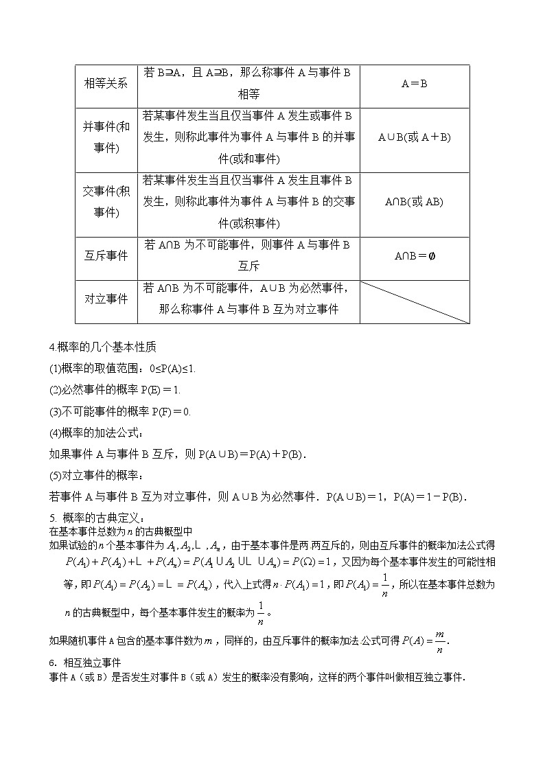 【备战2024年中职高考】中职数学 一轮复习专题训练（考点讲与练）专题39 概率（讲）.zip02