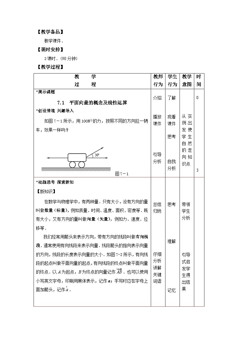 【备课无忧】高教版（2021）中职数学 基础模块下册 7.1平面向量的概念及线性运算 课件+教案（送教学大纲）02