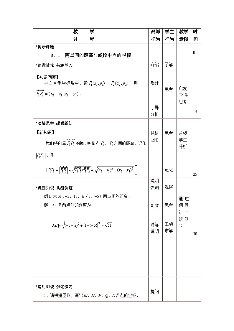 【备课无忧】高教版（2021）中职数学 基础模块下册 8.1两点间的距离与线段中点的坐标 课件+教案（送教学大纲）02