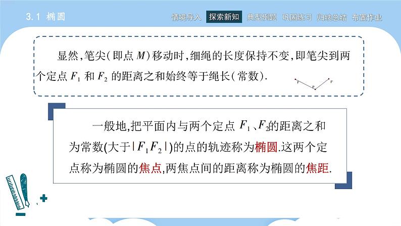 高教版2021 中职数学 拓展模块一上册 第三章3.1椭圆课件和教案（4课时）05