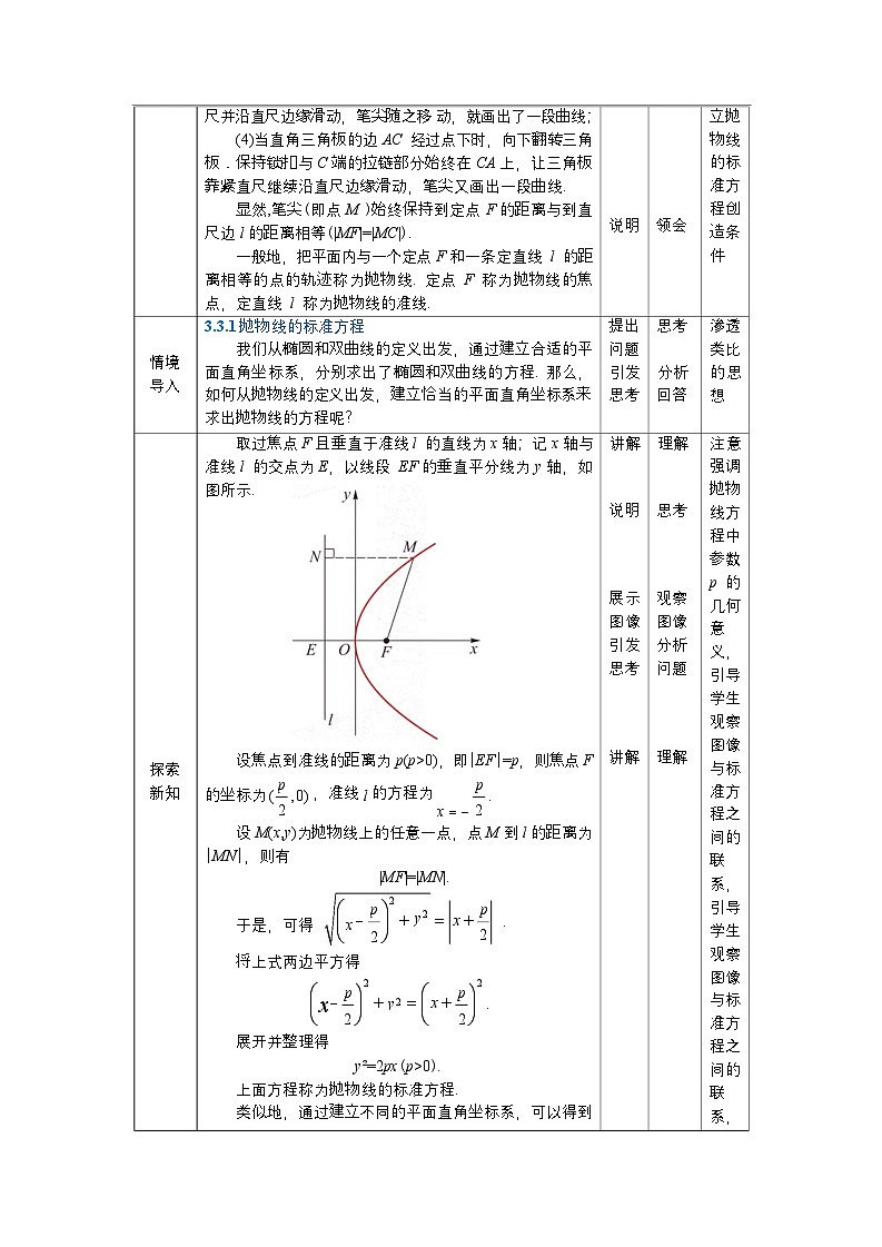 高教版2021 中职数学 拓展模块一上册 第三章3.3抛物线课件和教案（4课时）02