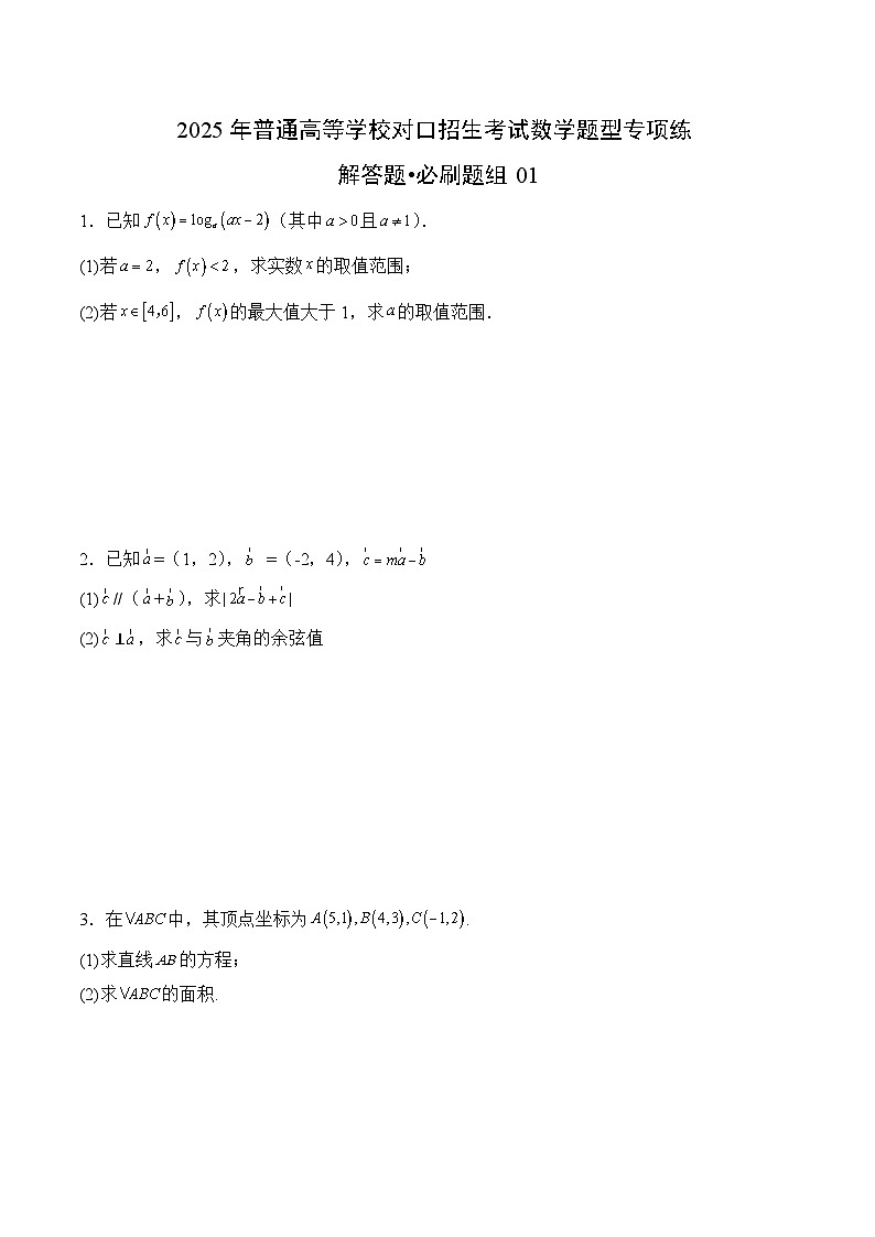 解答题必刷题组（原卷版）第1页