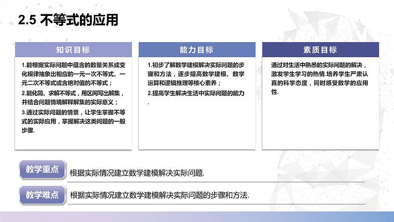 【中职数学】北师大版基础模块上册 2.5《不等式的简单应用》（课件+教案）02