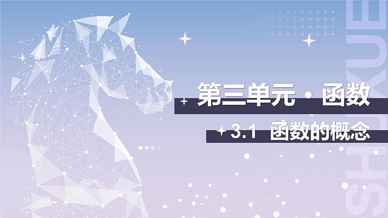 【中职数学】北师大版基础模块上册 第3单元《函数》3.1函数的概念（第1-2课时）课件第1页