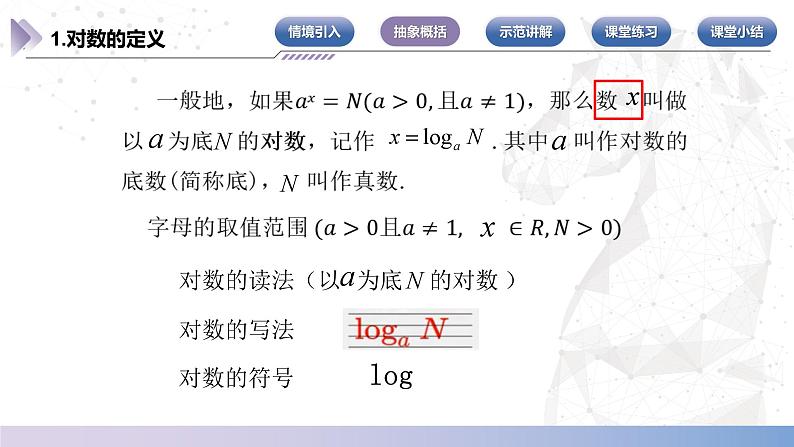 【中职数学】北师大版基础模块上册 第4单元《指数函数与对数函数》4.3.1对数的定义（第5-6课时）课件第7页