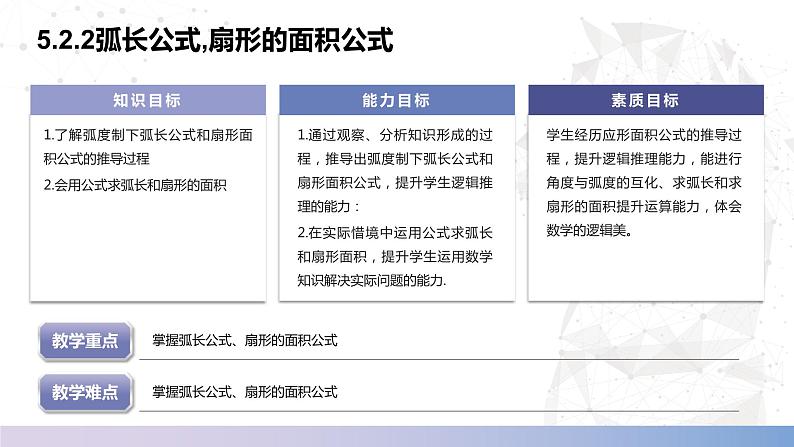 【中职数学】北师大版基础模块上册 5.2.2《弧长公式和扇形的面积公式》（课件+教案）02