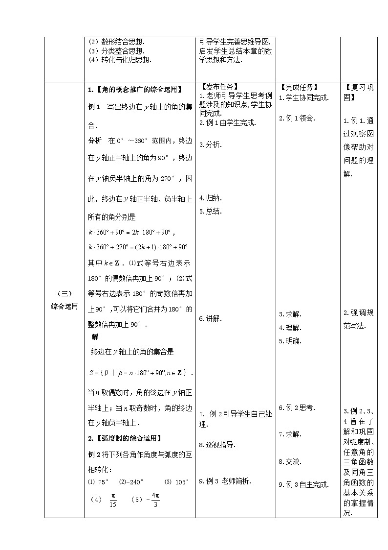【中职数学】北师大版基础模块上册 第五单元《三角函数》 单元小结（课件+教案）03